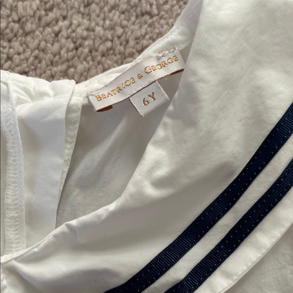 Beatrice & George White Cotton Sailor Dress - Picture 2 of 5